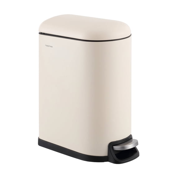 happimess Roland Mini 2.6-Gallon Step-Open Trash Can, Limestone Beige, HPM1009F