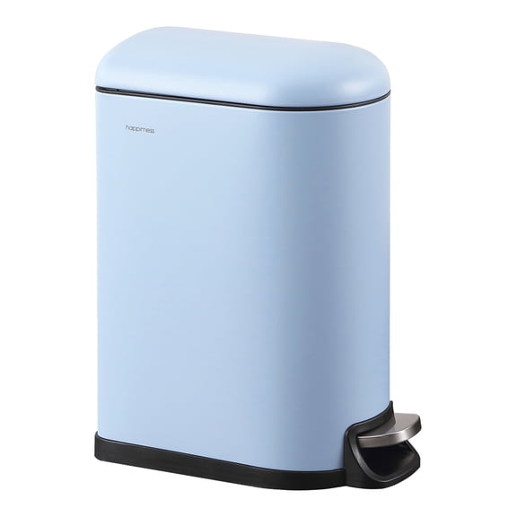happimess Roland Mini 2.6-Gallon Step-Open Trash Can, Tide Pool Blue, HPM1009H