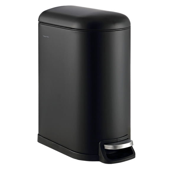 happimess Roland 10.6-Gallon Step-Open Trash Can, Charcoal Black, HPM1010B