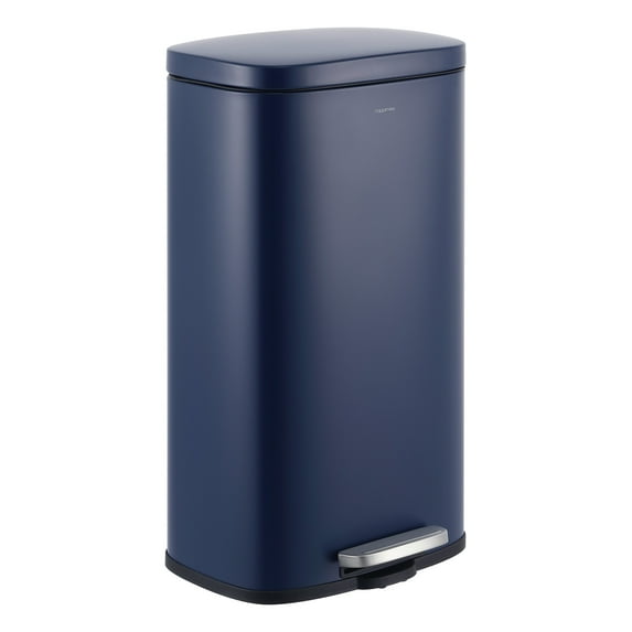 happimess Curtis 8-Gallon Step-Open Trash Can, Denim Blue, HPM1011E
