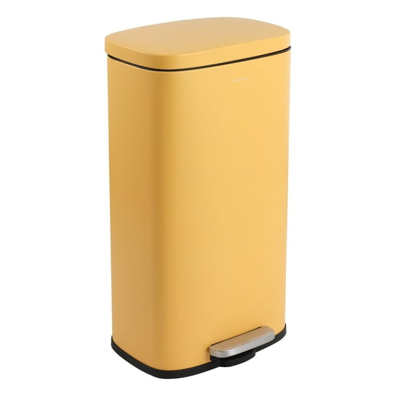 happimess Curtis 8-Gallon Step-Open Trash Can, Daffodil Yellow, HPM1011L