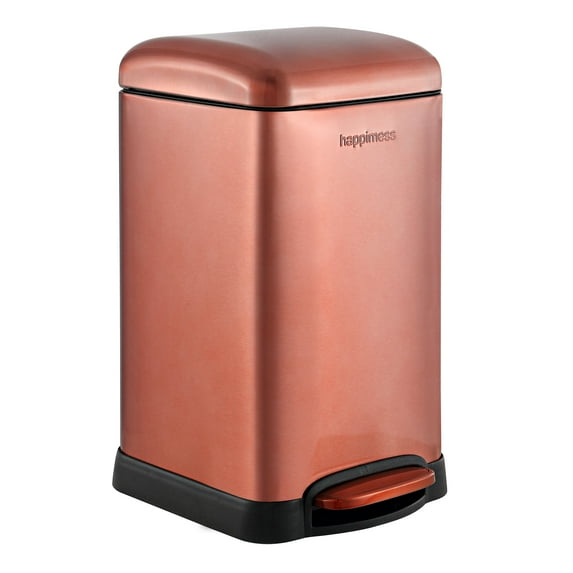happimess Betty Retro Mini 3.2-Gallon Step-Open Trash Can, Rose Gold, HPM1012D