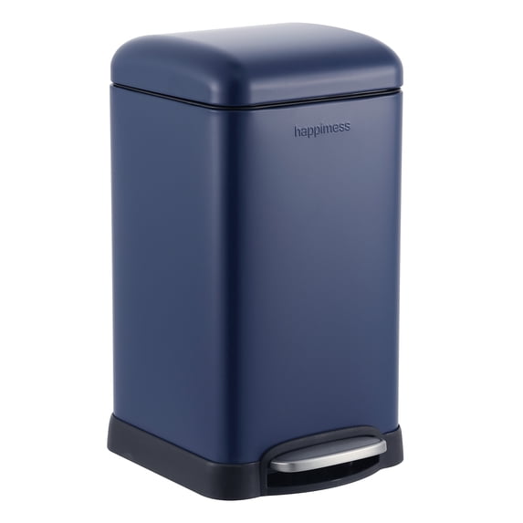 happimess Betty Retro Mini 3.2-Gallon Step-Open Trash Can, Denim Blue, HPM1012F