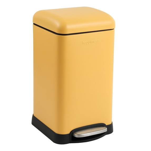happimess Betty Retro Mini 3.2-Gallon Step-Open Trash Can, Daffodil Yellow, HPM1012L