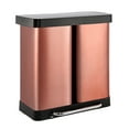 thumbnail image 1 of happimess Edmund Kitchen Trash/Recycling 16-Gallon Double-Bucket Trash Can, Rose Gold, HPM1013D, 1 of 8