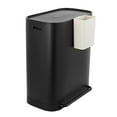 thumbnail image 1 of happimess Beni Kitchen Trash/Recycling 16-Gallon Double-Bucket Step Trash Can with Odor Filter and Lid Support, Charcoal Black, HPM1014B, 1 of 10