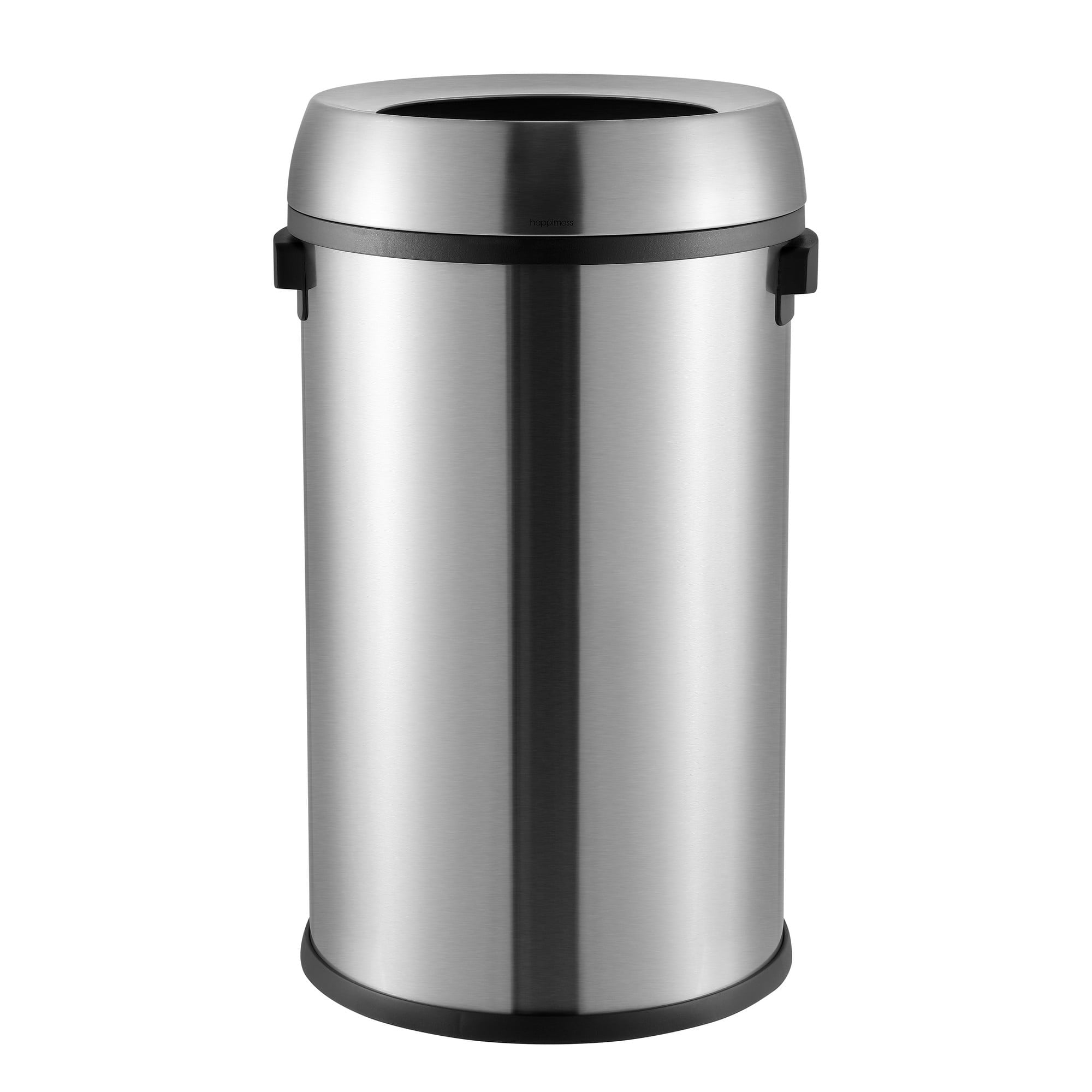 happimess Chuck Kitchen/Office 17.2-Gallon Open-Top Trash Can, Platinum ...