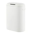 thumbnail image 1 of happimess Robo Kitchen 13.2-Gallon Slim Oval Motion Sensor Touchless Trash Can with Touch Mode, Cotton White, HPM1016C, 1 of 10