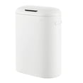 thumbnail image 1 of happimess Robo Kitchen 13.2-Gallon Slim Oval Motion Sensor Touchless Trash Can with Touch Mode, Cotton White, HPM1016C, 1 of 10