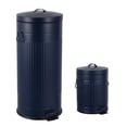 thumbnail image 1 of happimess Theo Retro 8-Gallon Step Trash Can with Soft-Close Lid and FREE Mini Trash Can, Denim Blue, HPM1018D, 1 of 7