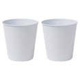 thumbnail image 1 of happimess Remi Modern Classic Textured Steel 2 Gal Waste Bin, Matte White (Set of 2), HPM1112D-SET2, 1 of 7