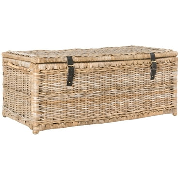 happimess HPM9000C Caden 46" Wicker Storage Trunk, Natural