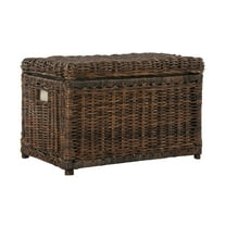 happimess Elijah 30.7" Wicker Storage Trunk, Brown, HPM9002A