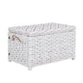 thumbnail image 1 of happimess Jacob 31.5" Hand-Woven Wicker Storage Trunk, Distressed White, HPM9003E, 1 of 12