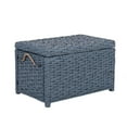 thumbnail image 1 of happimess Jacob 31.5" Hand-Woven Wicker Storage Trunk, Blue, HPM9003G, 1 of 12