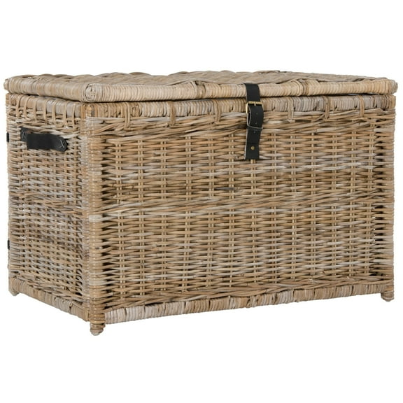 happimess Michael 35.5" Wicker Storage Trunk, Natural, HPM9004B