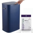 thumbnail image 1 of happimess Tammi Kitchen 14.5-Gallon Slim Metal Push Button Trash Can, Denim Blue, HPM1017J, 1 of 10
