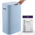 thumbnail image 1 of happimess Tammi Kitchen 14.5-Gallon Slim Metal Push Button Trash Can, Tide Pool Blue, HPM1017H, 1 of 10