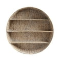 thumbnail image 1 of happimess WRK1000C Annulus 24.61" 3-Shelf Circular Handwoven Hyacinth Wall Rack, White Wash, 1 of 4