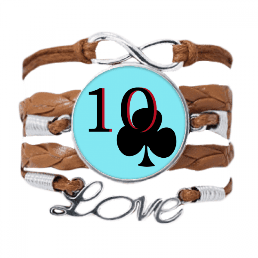 happiness club 10 poker bracelet chain ornament wristband