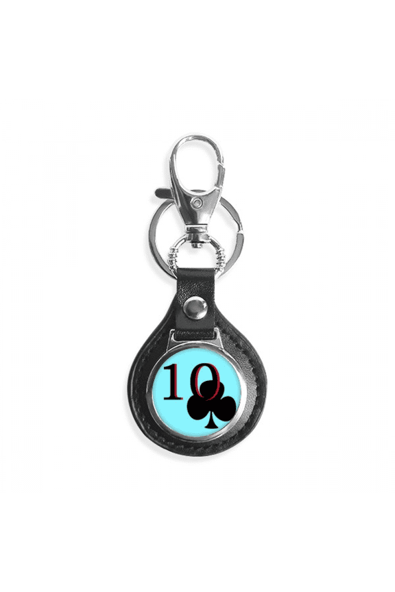 happiness club 10 poker key link chain keyholder finder hook metal