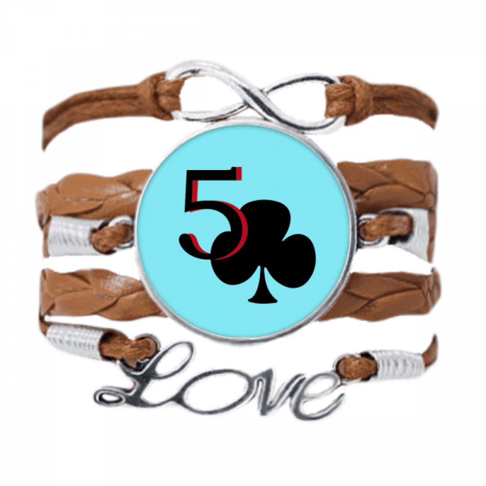 happiness club 5 poker bracelet chain ornament wristband