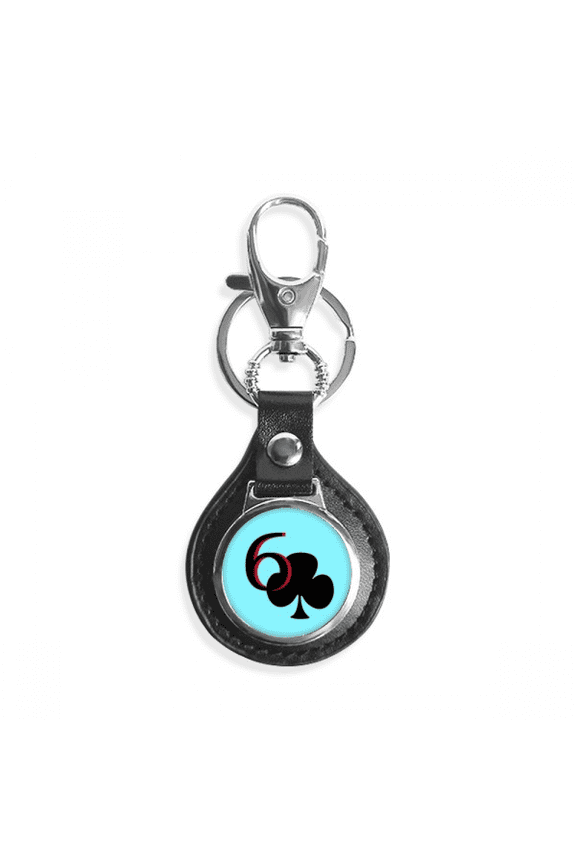 happiness club 6 poker key link chain keyholder finder hook metal