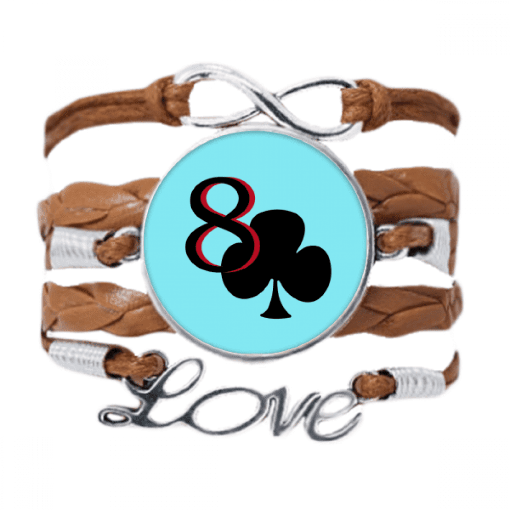 happiness club 8 poker bracelet chain ornament wristband