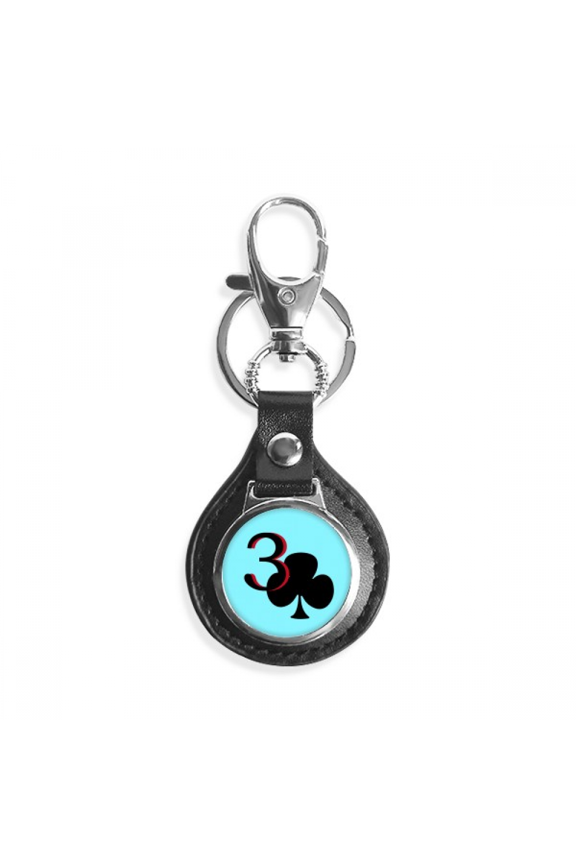 happiness jupiter club 3 poker key link chain keyholder finder hook metal