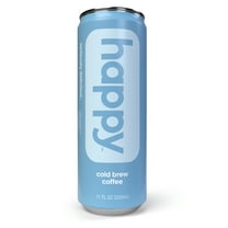 happy Coffee Cold Brew, 11oz Ready-To-Drink Canned Coffee