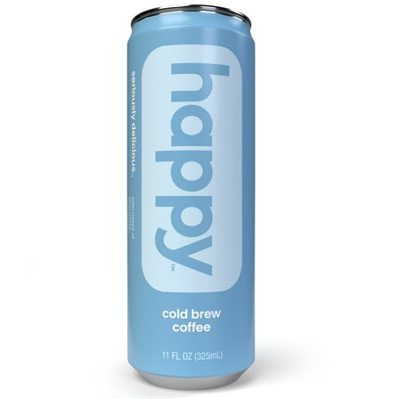 happy Coffee Cold Brew, 11oz Ready-To-Drink Canned Coffee