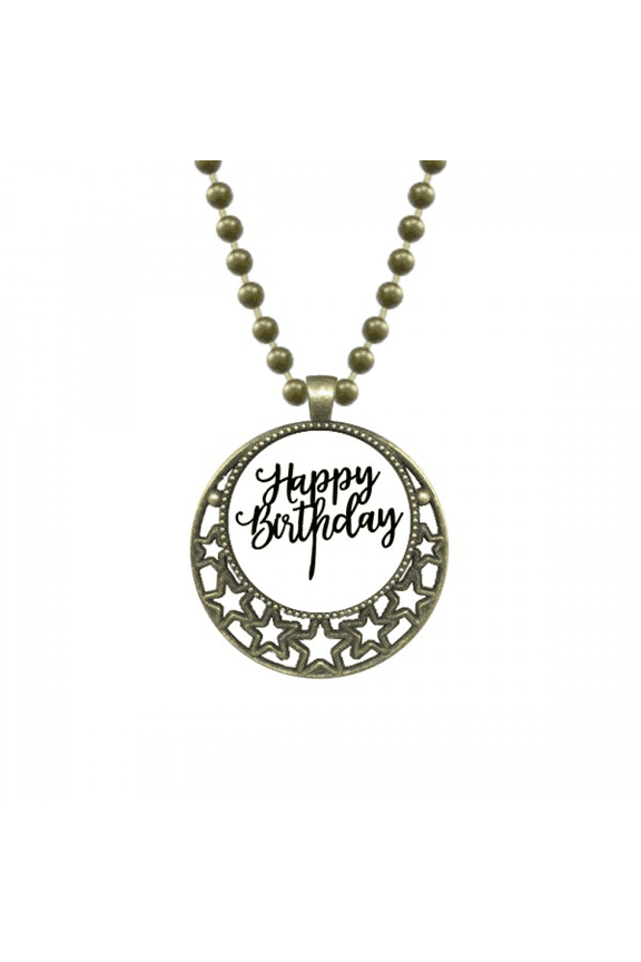 happy birthday presents best wishes pendant star necklmoon chain jewelry
