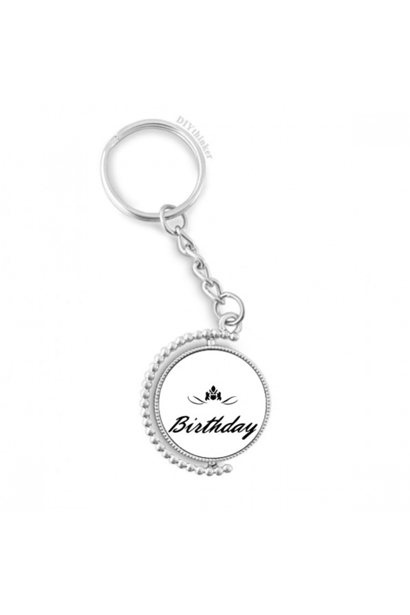 happy birthday presents blessing beautiful rotatable keyholder disc accessories chain clip