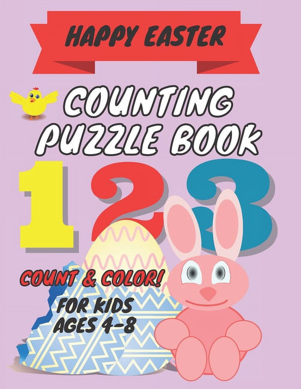 happy easter counting puzzle book: A Fun Guessing Game Book for kids ...