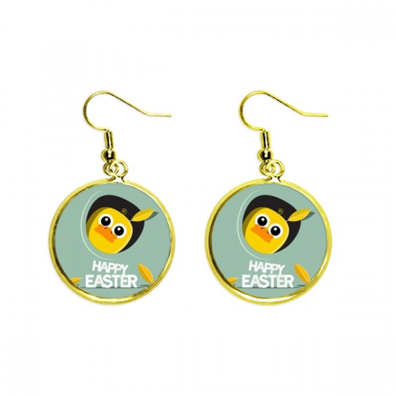 happy easter festival yellow chicken culture earring dangle en drop earring jewelry woman