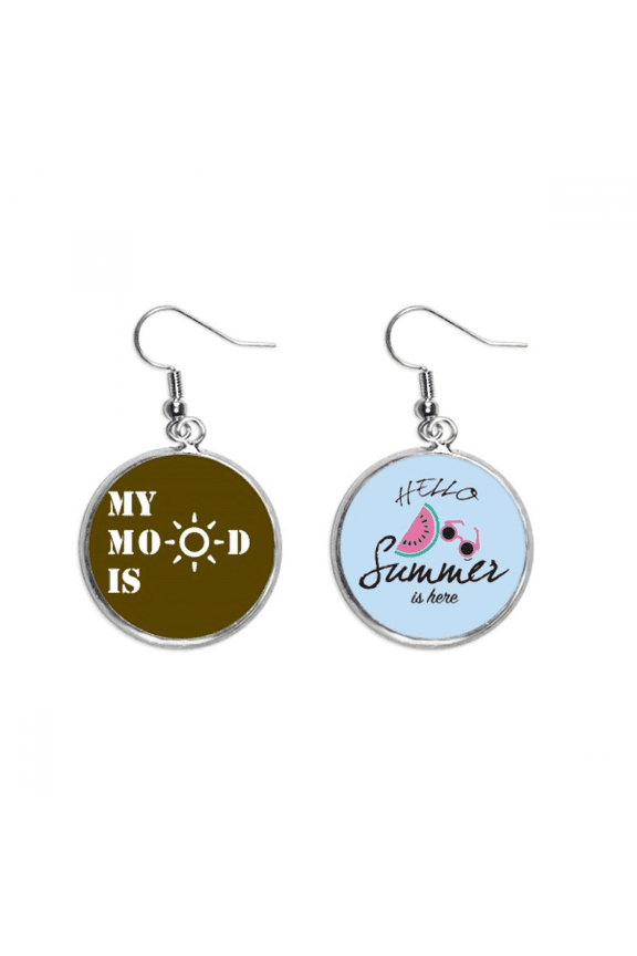 happy mood good weather art deco fashion earring drop summer watermelon earring wear