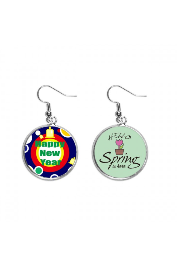 happy new year day wishes decoration dangle season sp earring jewelry