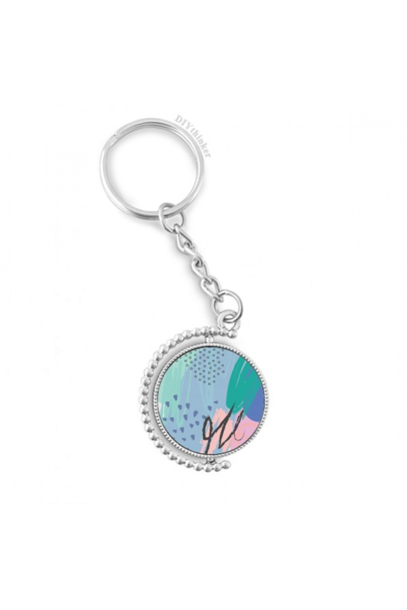 happy s art pattern rotatable keyholder disc accessories chain clip