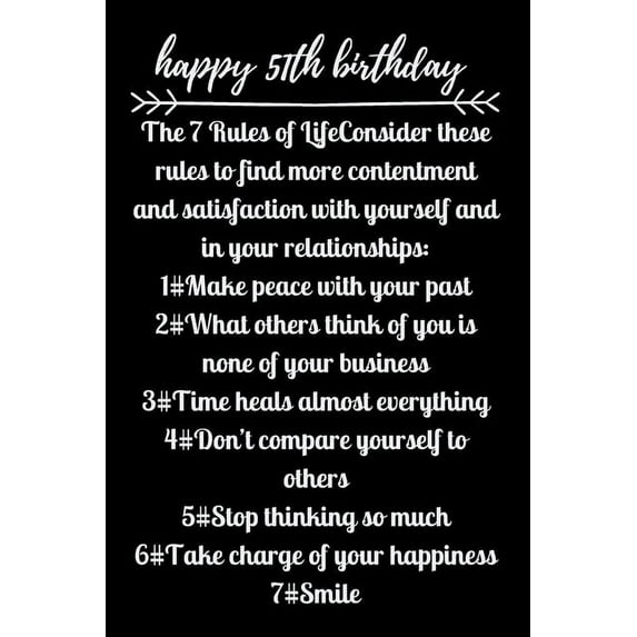 happy51th birthday The 7 Rules of Life (Paperback)