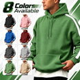 thumbnail image 1 of happyYEE Hoodie for Men Stripe Print Long Sleeve Hooded Sweatshirt Loose Fashion Drawstring Pullover Tops with Pockets, 1 of 6
