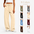 thumbnail image 1 of happyYEE Women's Barrel Sweatpants, Straight Leg Athletic Workout Jogging Pants, Fall Drawstring Elastic Waist Casual Bottoms with Pockets XXL, 1 of 8