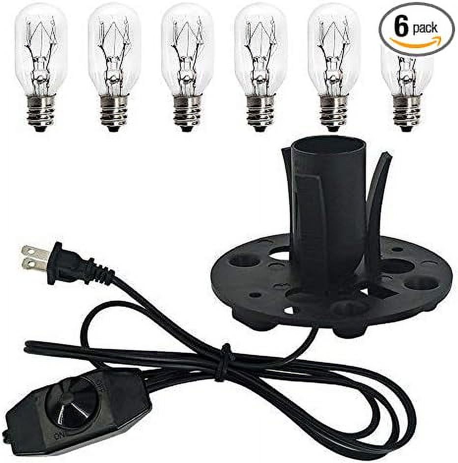 haraqi Himalayan Salt Lamp Cord (6ft) with Dimmer Switch,Original