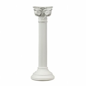 harayaa 1 Ornate White Resin Column Pillar 9.84 Inch Tall Classical Roman Architecture Decor for Living Room Entryway Study Shelf Tabletop Showcase
