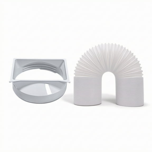 harayaa 1 Pack White Exhaust Hose Fitting for Gree KY-23 Portable Air Conditioner with 78.74 Inch Flexible Corrugated Duct