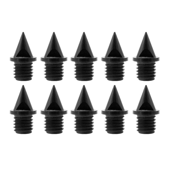 harayaa 10 Pack Carbon Steel Sturdy Track Spikes Pyramid High Long Jump Replacement Nail Black