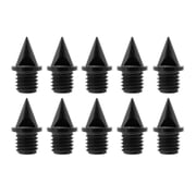 harayaa 10 Pack Carbon Steel Sturdy Track Spikes Pyramid High Long Jump Replacement Nail Black