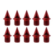 harayaa 10 Pack Carbon Steel Sturdy Track Spikes Pyramid High Long Jump Replacement Nail Red