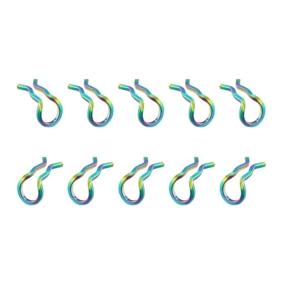harayaa 10 Pieces Brake Pad Cotter Pin Calipers Fixing Snap Sp Clips Colorful