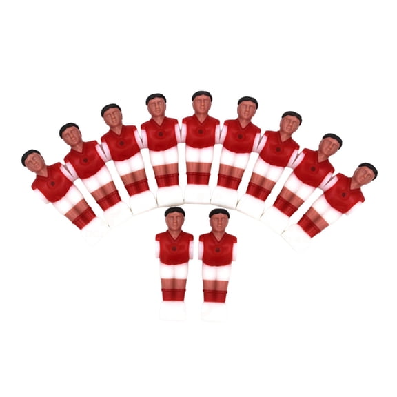 harayaa 11 Pieces Tabletop Foosball Men Foosball Guys for Sports Football Toys Party Red