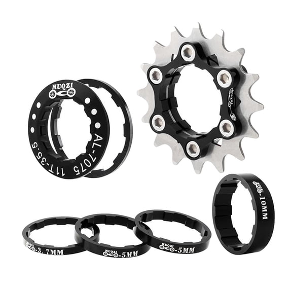 harayaa 16T Cassette Single Cog Set Parts Cassette Stainless Steel 16 for Cassette Hubs Black